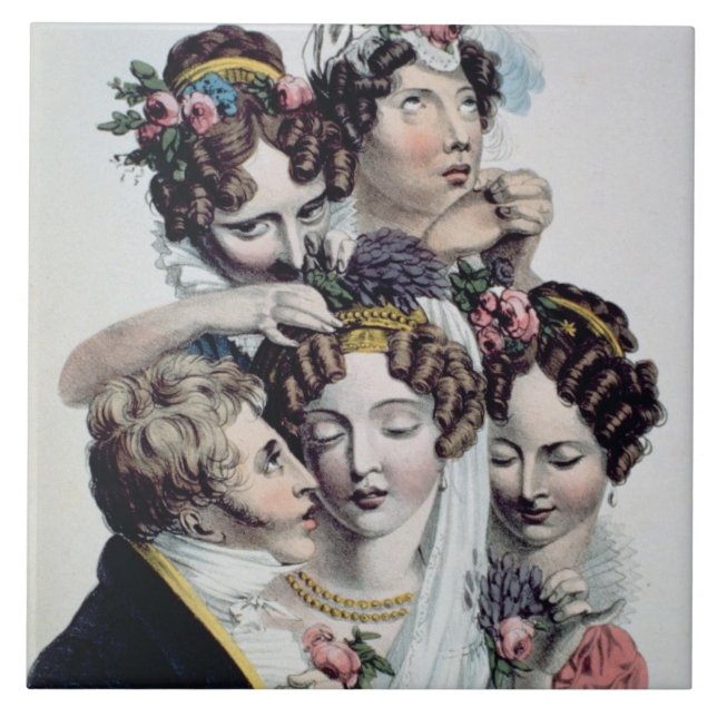 Carreau En Céramique The Bride, vers 1820 (litho) (Devant)