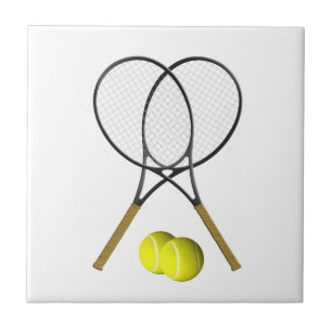 Carreau En Céramique Thème de sport de tennis en double