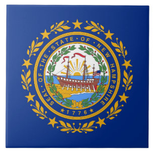 Carreau En Céramique Tile drapeau de l'État du New Hampshire