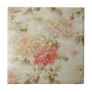 Carreau En Céramique Toile floral français antique