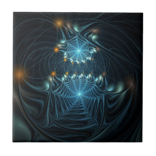 Carreau En Céramique Toiles d'araignée métalliques