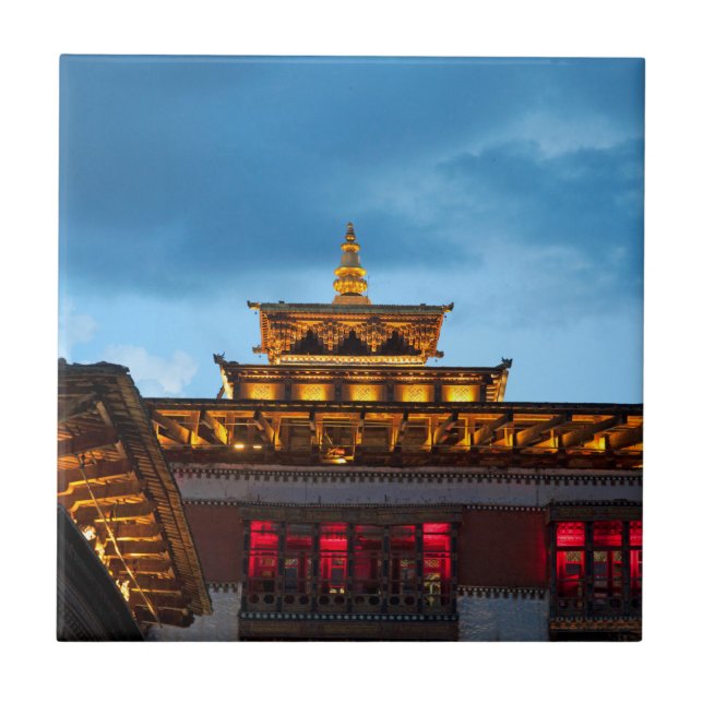 Carreau En Céramique Toit bouddhiste Dzong (Devant)