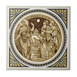 Carreau En Céramique Tôle de la série Shakespeare Repro Minton