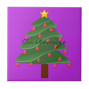 Carreau En Céramique Tonnerre d'arbre de Noël