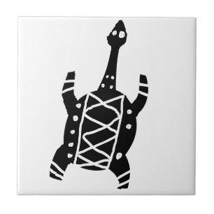 Carreau En Céramique Tortue, dessin australien (aborigène)