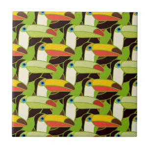 Carreau En Céramique Toucans colorés