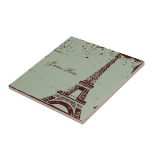 Carreau En Céramique Tour Eiffel Carrelage & Dessous de Plat