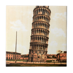 Carreau En Céramique tour penchée vintage de Pise