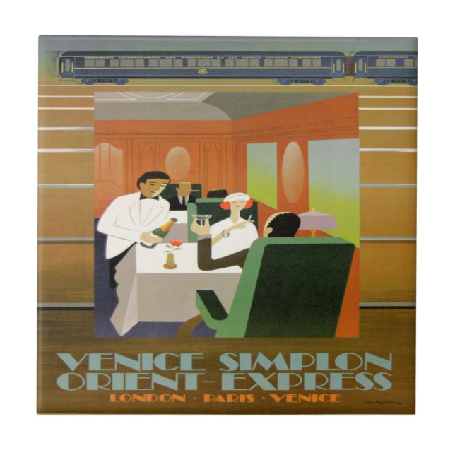 Carreau En Céramique Trains, Express oriental, (Devant)