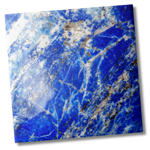 Carreau En Céramique Trendy Stylish Mineral Vibrant Deep Blue Stone