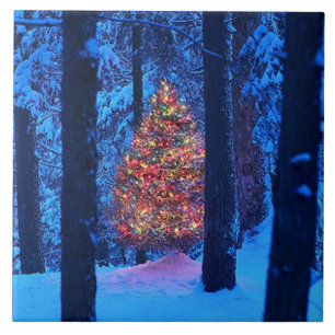 Carreau En Céramique Trépied de tuile d'arbre de Noël
