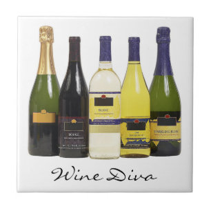 Carreau En Céramique Trépied de tuile de diva de vin