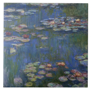 Carreau En Céramique Trépied de tuile des nénuphars 1916 de MONET