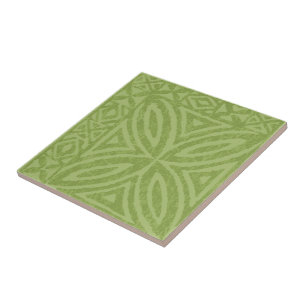 Carreau En Céramique Trépieds polynésiens de tuile de fleur de Tapa