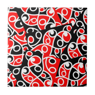 Carreau En Céramique Tribal maori Kowhaiwhai Nouvelle-Zélande