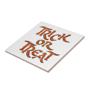 Carreau En Céramique Trick Halloween ou Traiter les mots