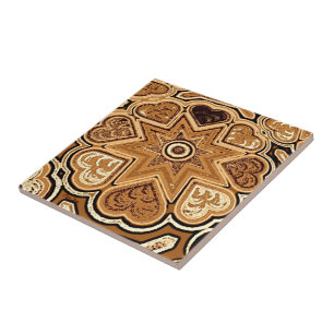 Carreau En Céramique Trivet/Carrelage coeur d'art populaire Brown