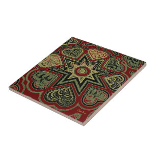 Carreau En Céramique Trivet/Carrelage 'Coeurs Rustiques'