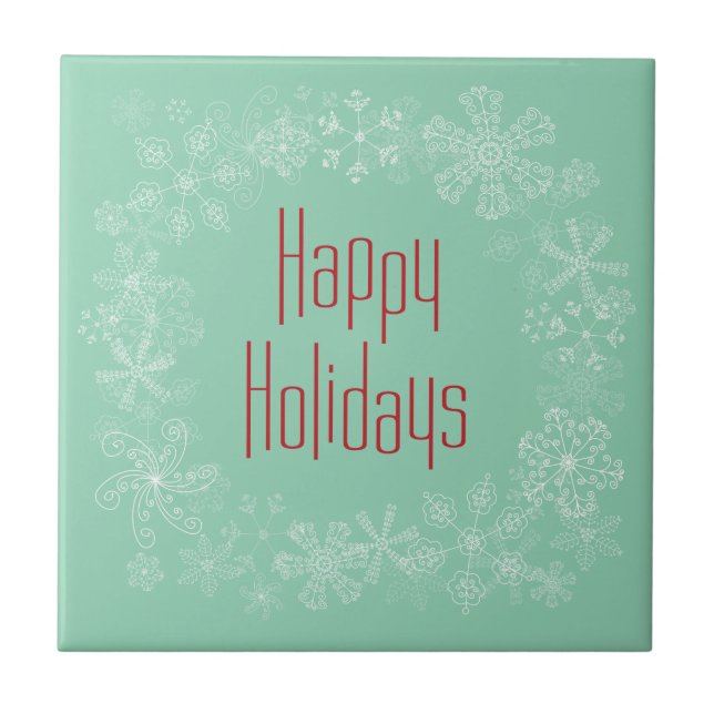 Carreau En Céramique Trivet Vacances Rétro (Devant)