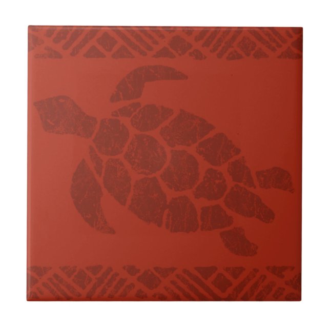 Carreau En Céramique Trivets en mosaïque polynésienne Samoan Tapa (Devant)