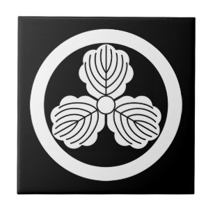 Carreau En Céramique Trois feuilles de chêne(1) en cercle