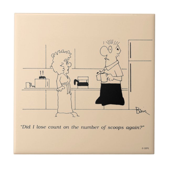 Carreau En Céramique Trop de café (Devant)