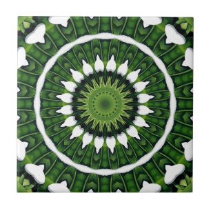 Carreau En Céramique Tropical Green Mandala