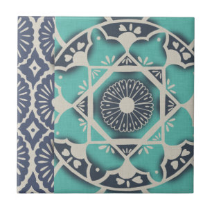 Carreau En Céramique Tuile bleue II de batik