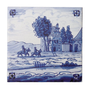 Carreau En Céramique Tuile bleue traditionnelle néerlandaise