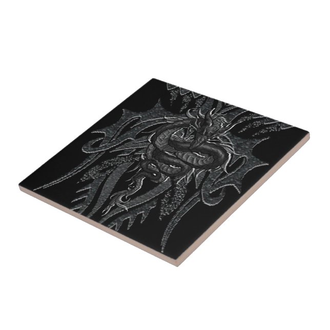 Carreau En Céramique Tuile celtique de dragon (Côté)