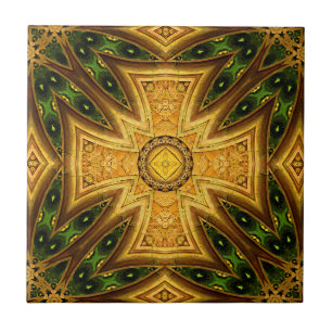Carreau En Céramique Tuile combinée celtique maltaise de mandala