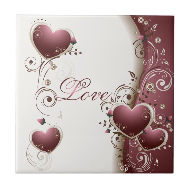 Carreau En Céramique Tuile d'amour (Devant)