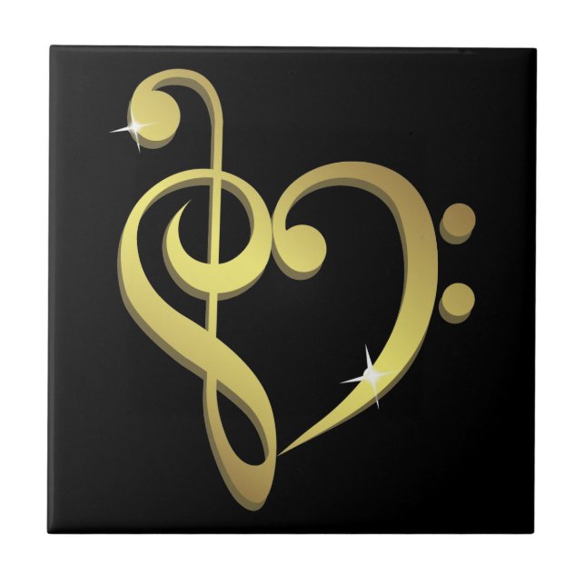 Carreau En Céramique Tuile d'amour de musique (Devant)