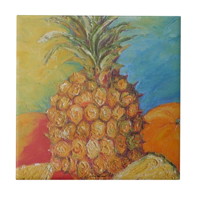 Carreau En Céramique Tuile d'ananas (Devant)