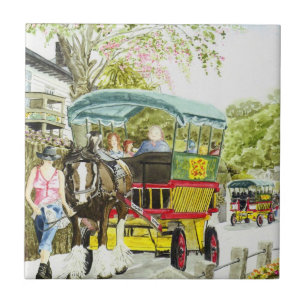 Carreau En Céramique Tuile "d'autobus de cheval de Polperro"