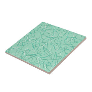 Carreau En Céramique Tuile de boomerang - vert de jade