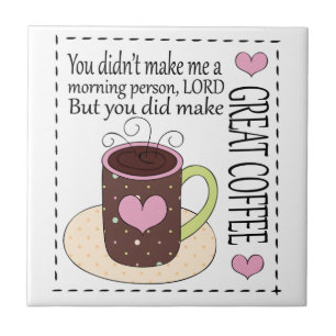 Carreau En Céramique Tuile de café d'amusement