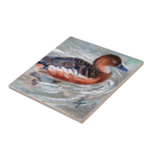Carreau En Céramique Tuile de canard de natation