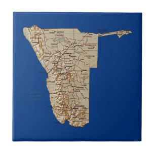 Carreau En Céramique Tuile de carte de la Namibie