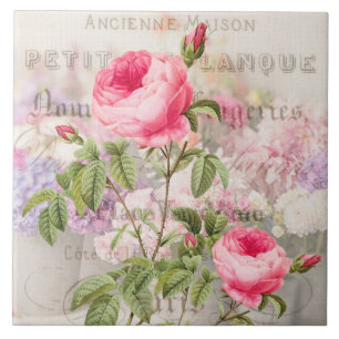 Carreau En Céramique Tuile de céramique Redoute Pink Roses