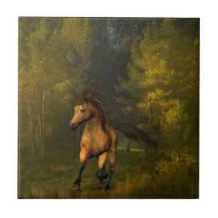 Carreau En Céramique Tuile de cheval de peau de daim