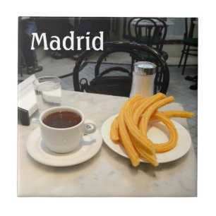 Carreau En Céramique tuile de churros d'escroquerie de chocolat
