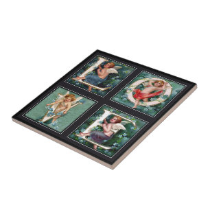 Carreau En Céramique Tuile de coutume de lettres d'AMOUR d'ange