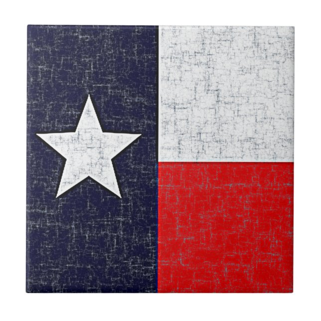 Carreau En Céramique Tuile de DRAPEAU d'ÉTAT du TEXAS (Devant)