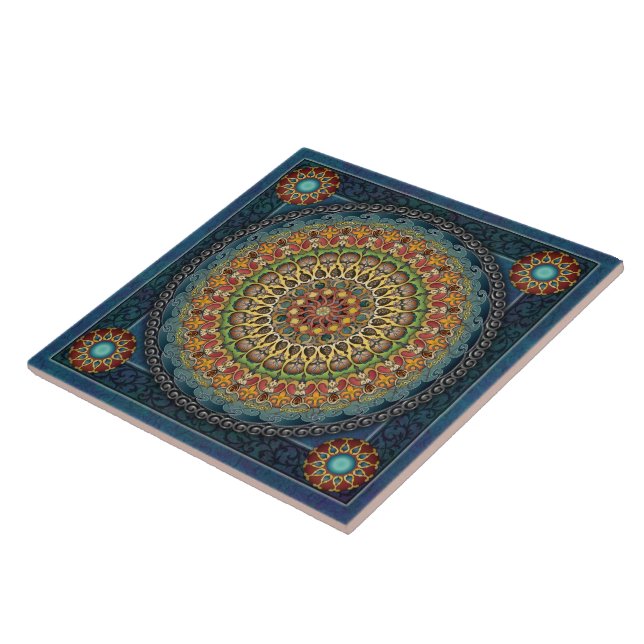 Carreau En Céramique Tuile de fantaisie de mandala (Côté)
