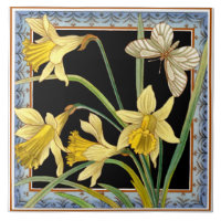 Tuile de jonquille de jonquille victorienne Maw & 