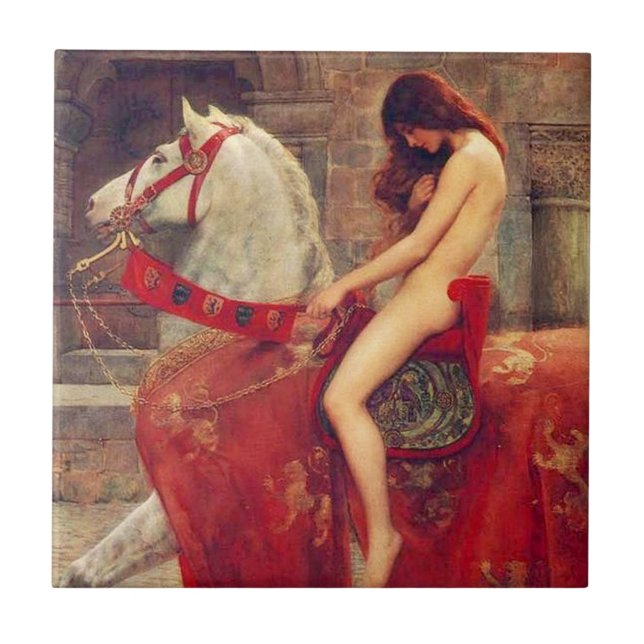 Carreau En Céramique Tuile de Lady Godiva (Devant)