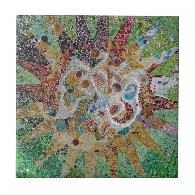 Carreau En Céramique Tuile de mosaïque de Gaudi (Devant)