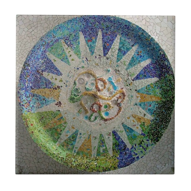 Carreau En Céramique Tuile de mosaïque de Gaudi (Devant)