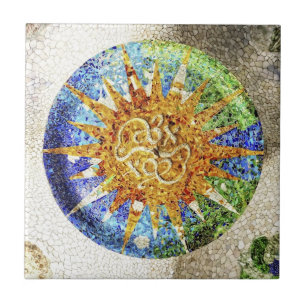Carreau En Céramique Tuile de mosaïques de Guell de parc